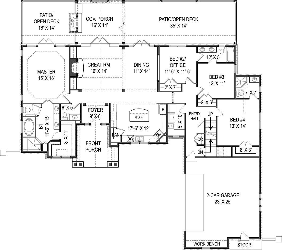 Craftsman Ranch House Plan