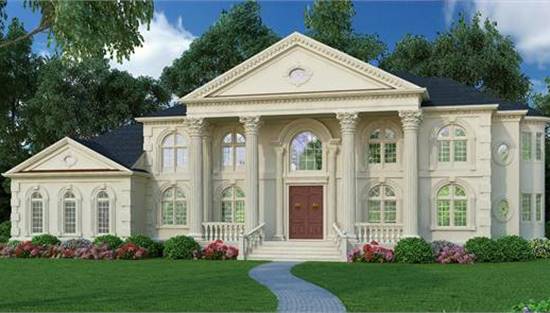image of colonial house plan 8079
