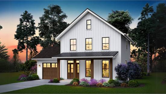 1-Car Front Entry Garage Option