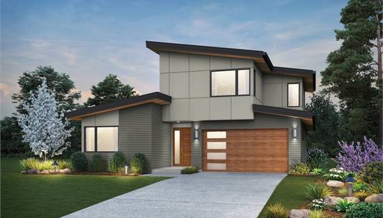 2 Story Contemporary Home with 2 Car Garage