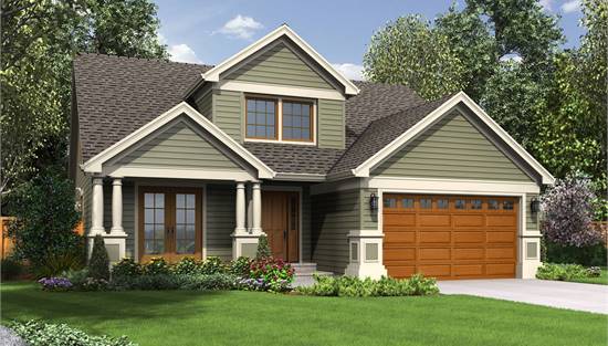 Compact Craftsman Home with Covered Porch