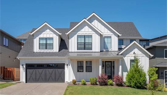 Contemporary Farmhouse with Board and Batten Exterior