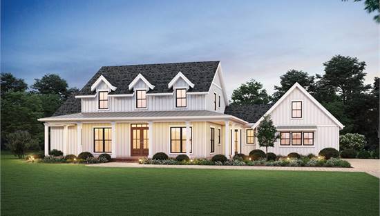 Classic Country Farmhouse with Wraparound Porch