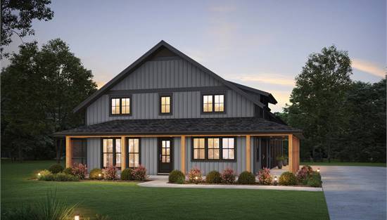 Barndominium Farmhouse with Outdoor Living Space