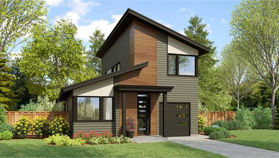 image of small modern house plan 6502