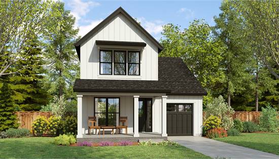 Stunning Front View with Covered Front Porch