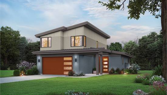 image of contemporary house plan 6536