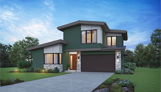 image of contemporary house plan 6538
