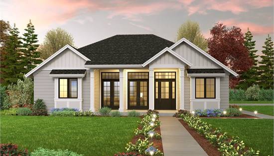 image of small ranch house plan 6574