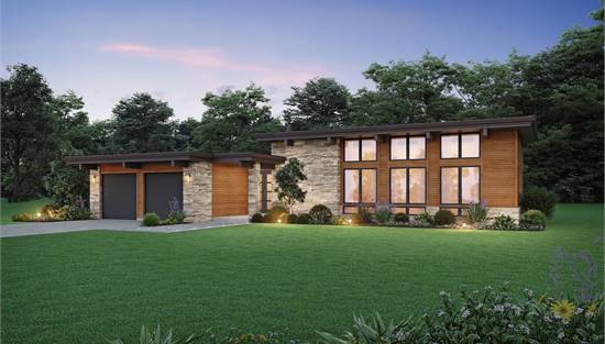 Mid-Century Modern Home with Large Windows