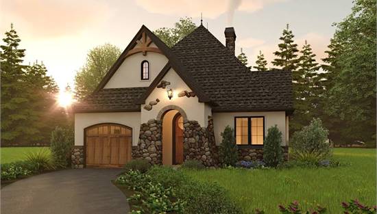 image of french country house plan 8764