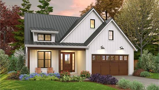 image of small cottage house plan 8765