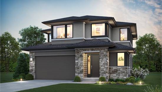 Contemporary Two-Story Home with Narrow Footprint