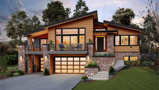 House Plan 4742, House With Garage Underneath