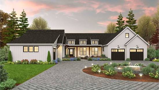 image of large ranch house plan 6274