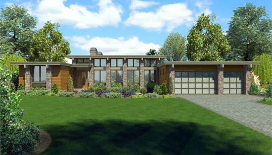 image of contemporary house plan 7215
