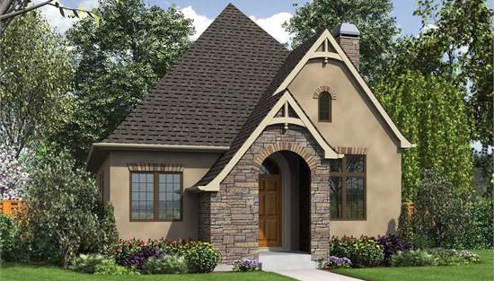 image of small lake house plan 7235
