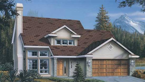 image of colonial house plan 2491