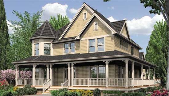 image of victorian house plan 2614