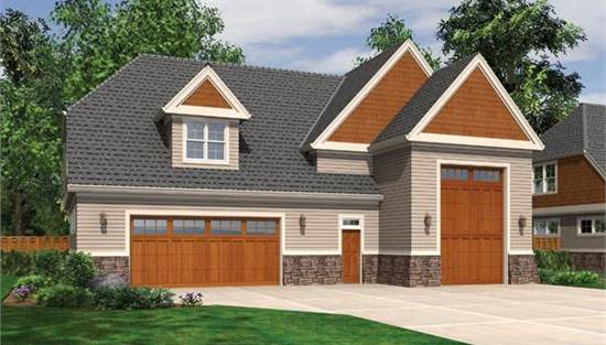 image of garage house plan 8413