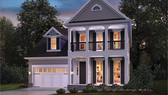 image of colonial house plan 4064
