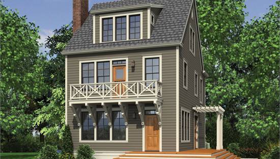 image of colonial house plan 8541