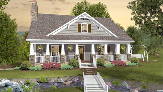 image of small cottage house plan 3061