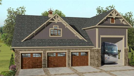 image of garage house plan 3328