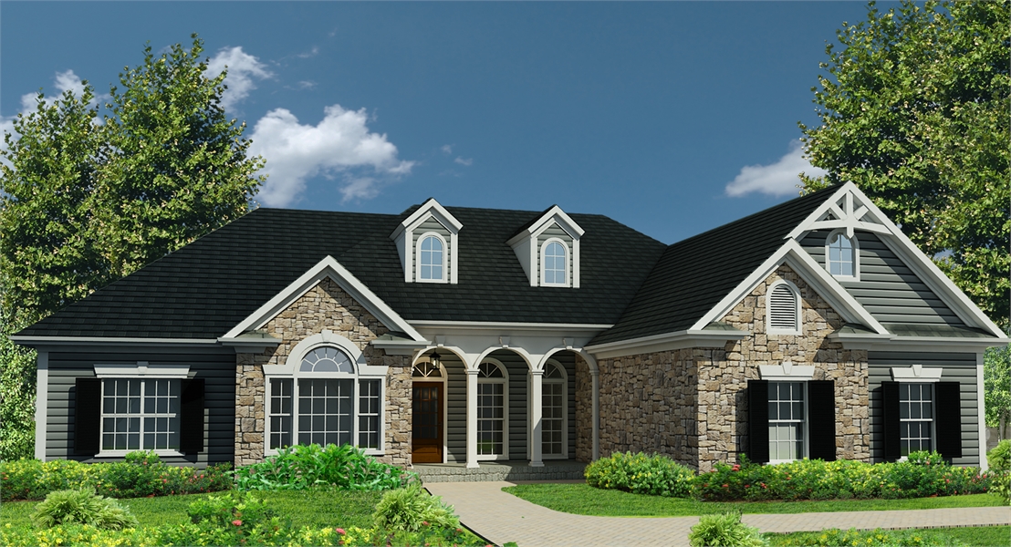 OneStory Country Style House Plan 4304 Th Rockwell