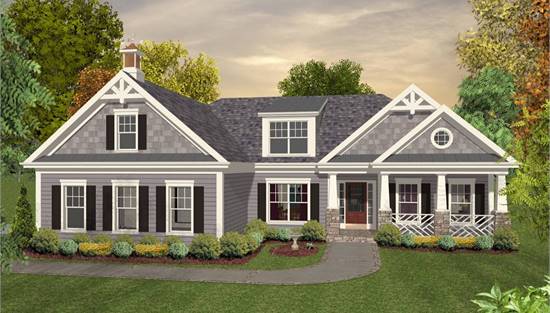 image of traditional house plan 8450