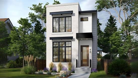 Clean Contemporary Design for Narrow Lots