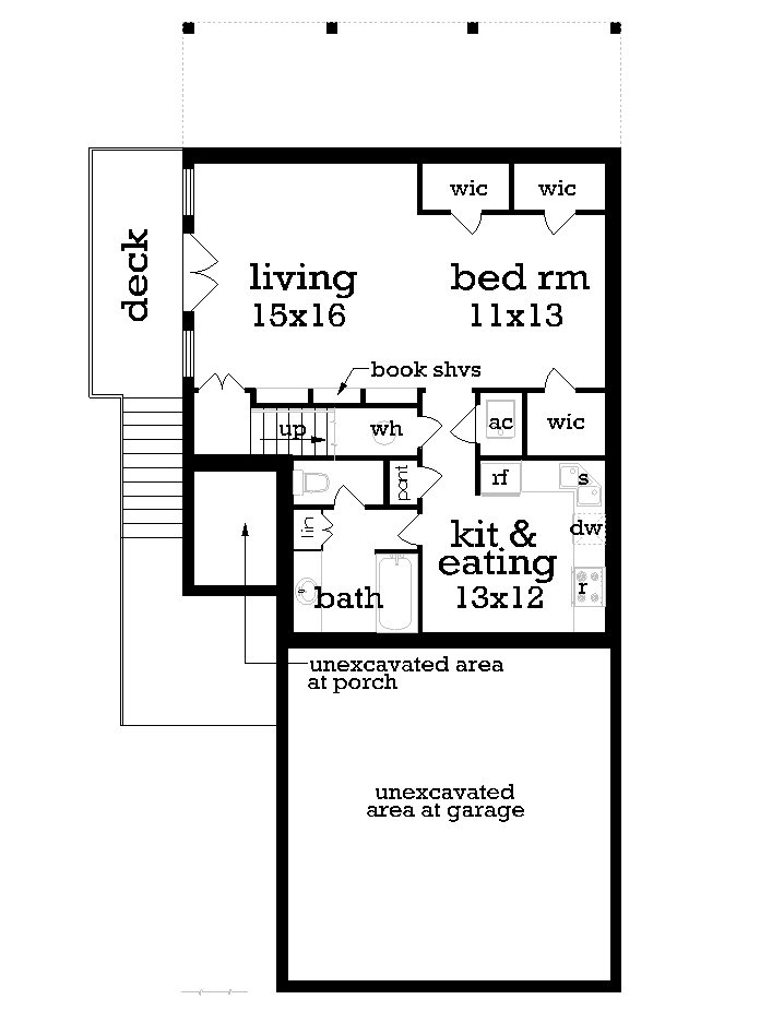 sloping lot house  plan 