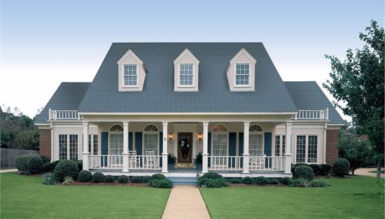 Two Story Traditional Country with Dormers & Front Porch