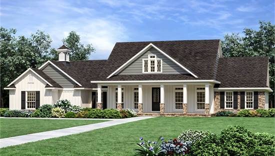 Beautiful Country Farmhouse with Covered Porch