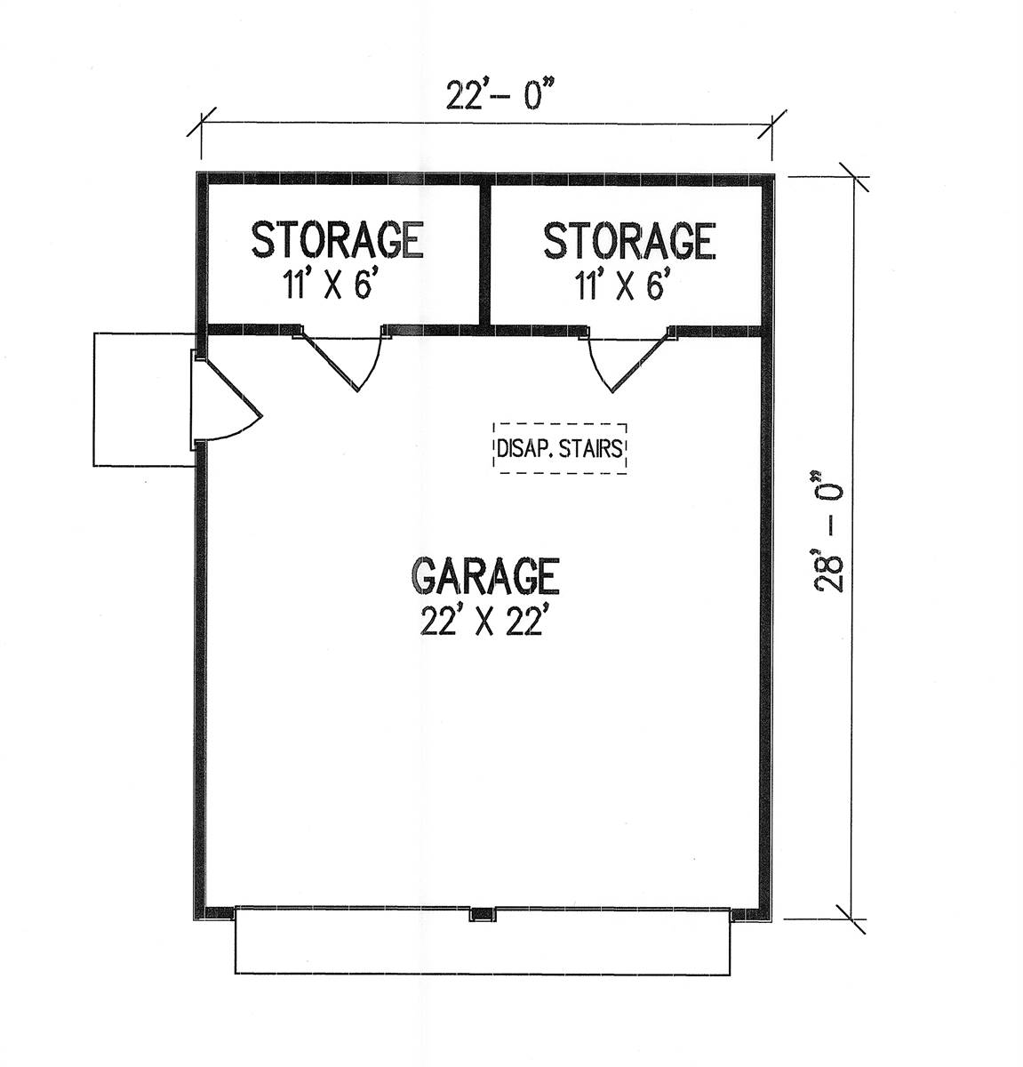 Optional Detached Garage Floor Plan