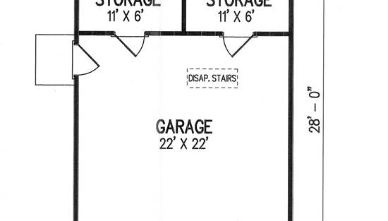 Optional Detached Garage Floor Plan