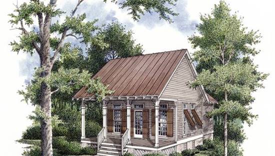 image of tiny farm house plan 7104