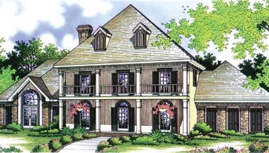 image of louisiana house plan 3595