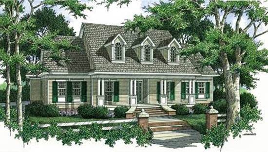image of colonial house plan 7136