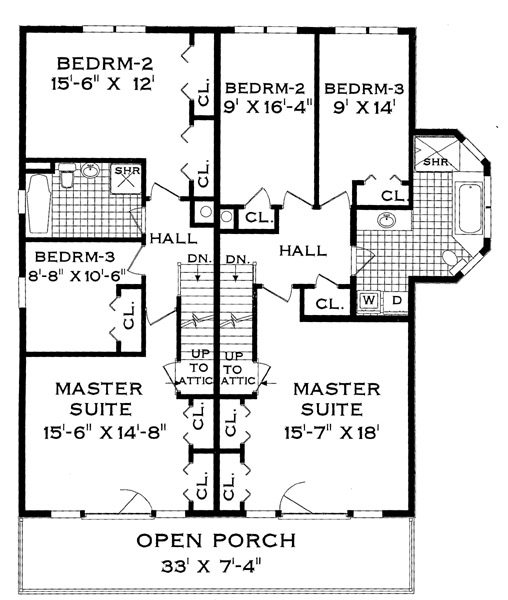 Three bedroom duplex home  design