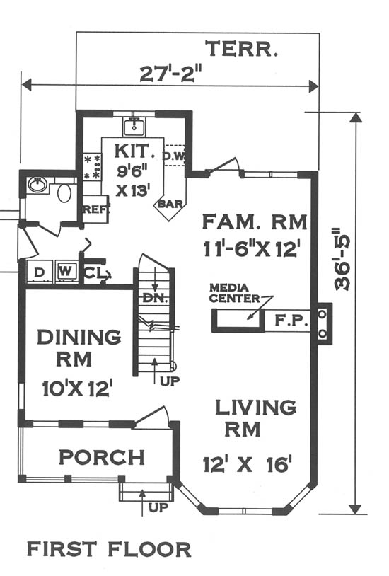 Narrow Lot Victorian 5671 3 Bedrooms, Narrow Lot Small House Floor Plans