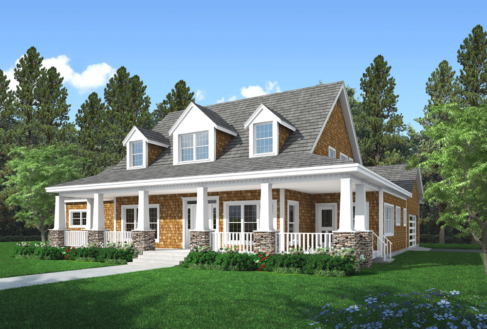 Classic Southern  Style  House  Plan  7421 Angel