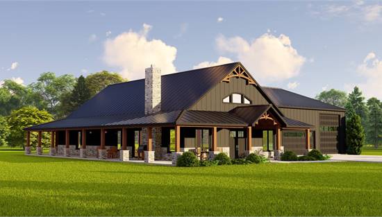 Spacious Barndominium with Wrap-around Porch