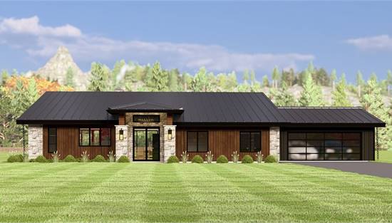 Beauitiful Ranch with Stone and Wood Exterior