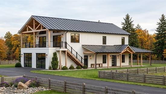 Stylish Barndominium with Attached Garage