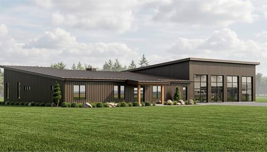 Stunning Modern Barndominium with Workshop