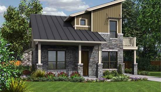 image of small contemporary house plan 3075