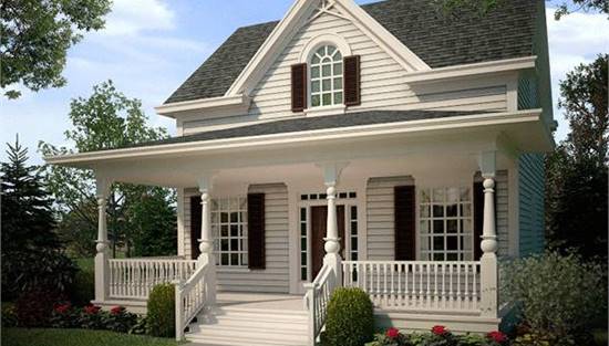 image of small victorian house plan 2868