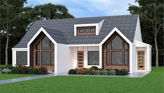 image of small modern house plan 9982