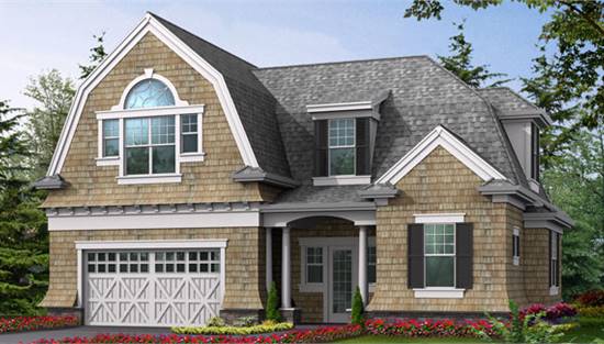 image of garage house plan 3205